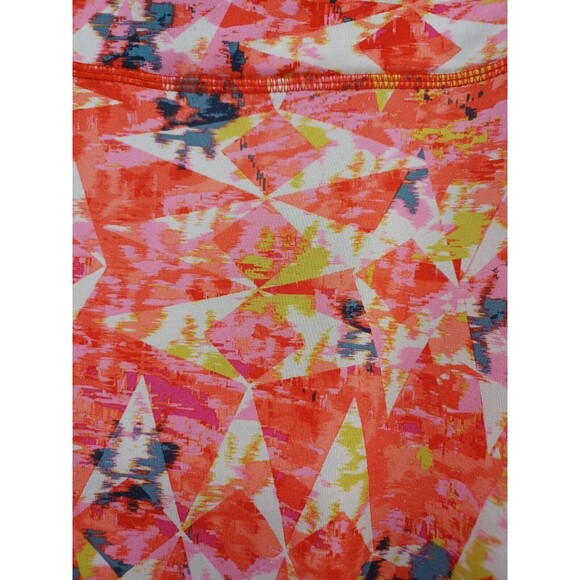 90 Degree by Reflex Athletic Leggings Pink Cropped Geometric Abstract Sz L - Picture 3 of 8
